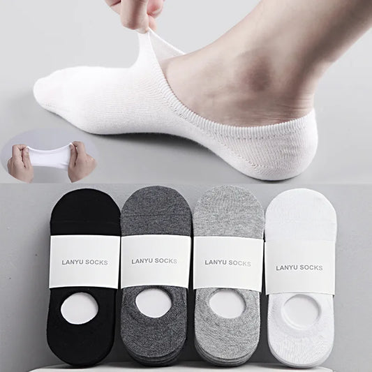 5Pair / Happy Men Invisible Non-Slip Ankle Socks